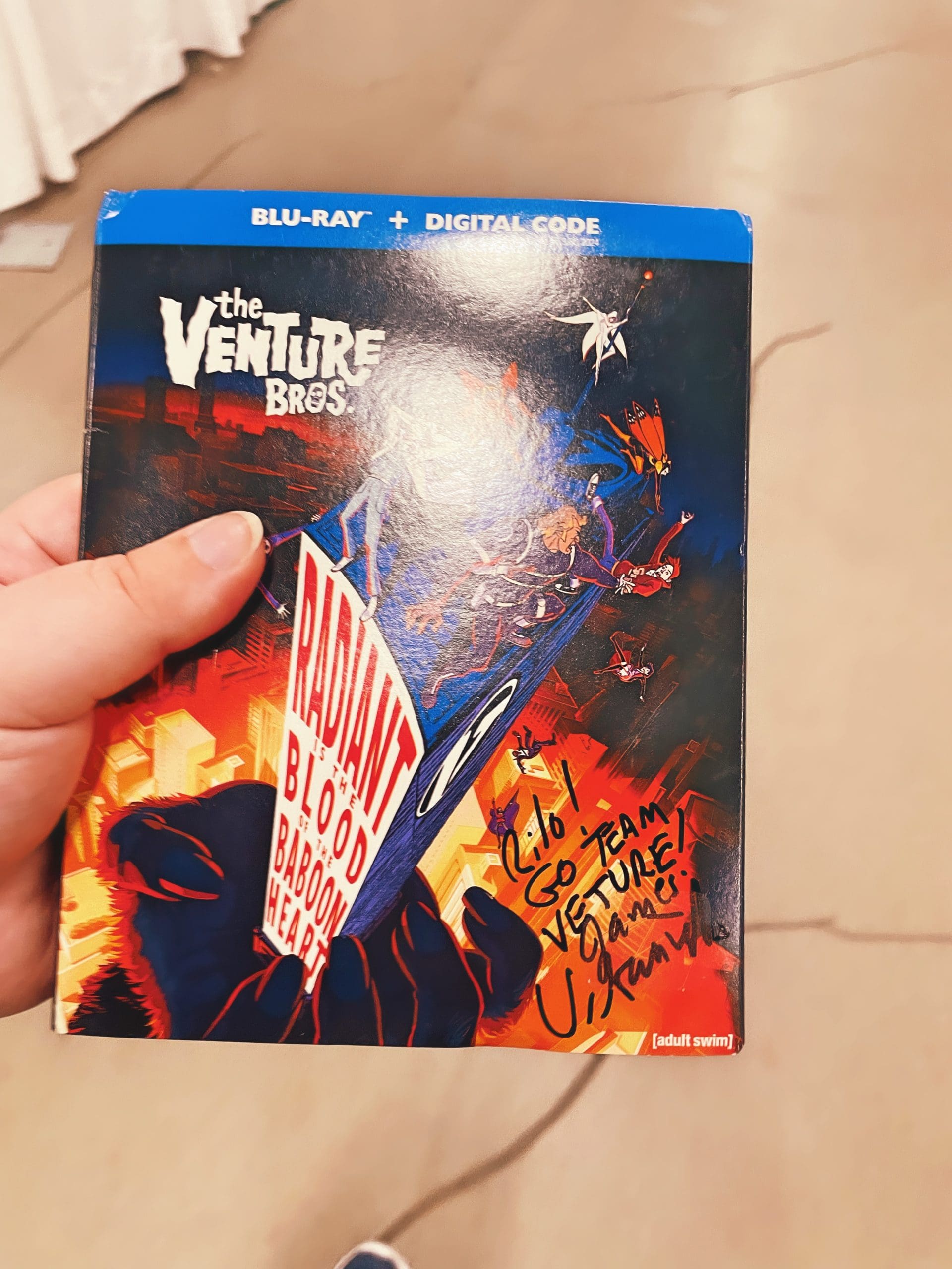 Signed BluRay of 'Radiant is the Blood of the Baboon Heart'