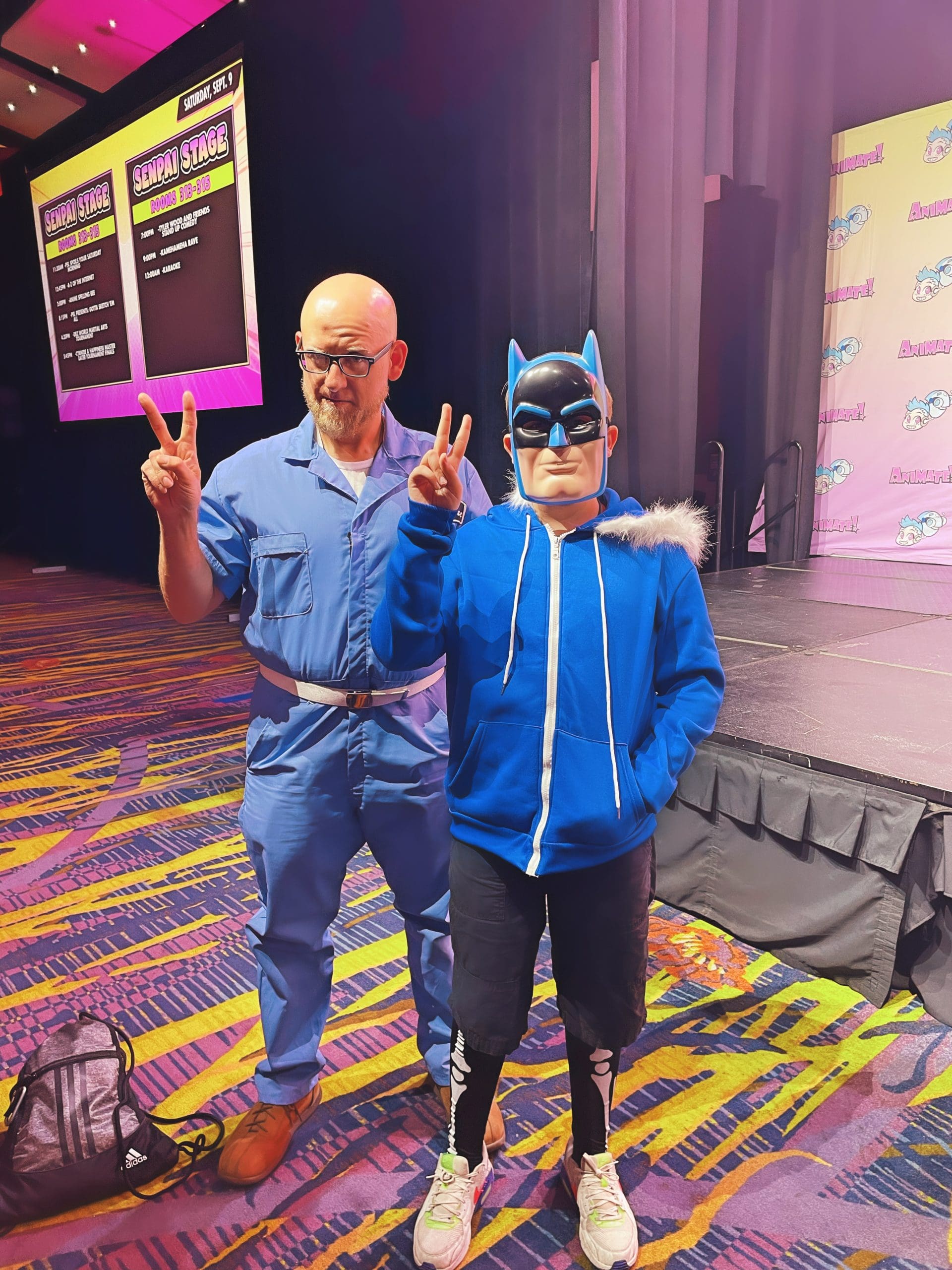 Dr. Venture and The Bat from the Venture Bros.