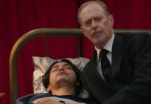 The Terrors of Jordan Mendoza Episode 1 Recap: “Had this crazy dream” Steve Buscemi in a dark suit standing over Jordan Mendoza asleep in bed.