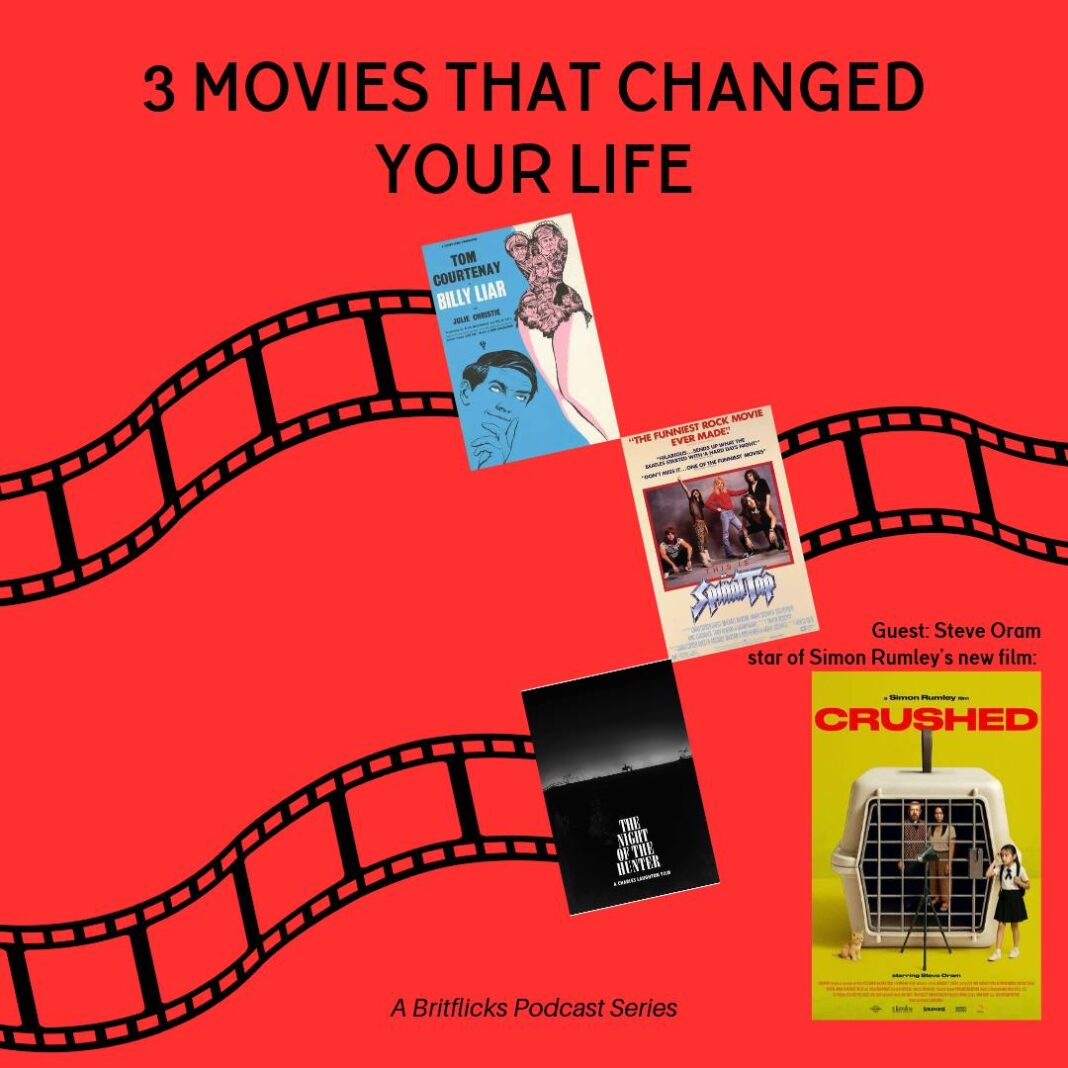 3 Movies That Changed Your Life: Steve Oram, CRUSHED – Billy Liar, This Is Spinal Tap & Night Of The Hunter